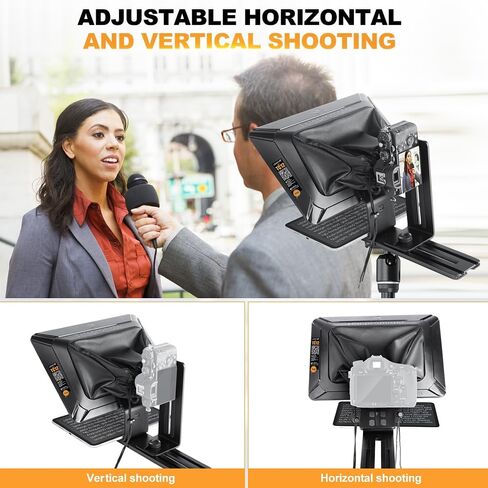 LENSGO Teleprompter for Camera and iPad 12.9'' with Remote Control APP Compatible with iOS/Android for Vlogger,Video, Live Streaming, Interviews,Online Teaching (TC12) in Kuwait