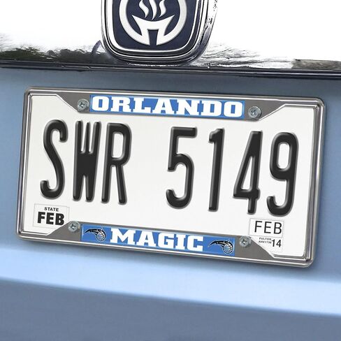 FANMATS 14892 San Antonio Spurs Chrome Metal License Plate Frame, Team Colors, 6.25in x 12.25in in Saudi Arabia