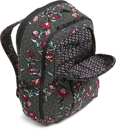 Vera Bradley Women's, Cotton Large Travel Backpack Travel Bag, Perennials Noir Dot, One Size in Saudi Arabia