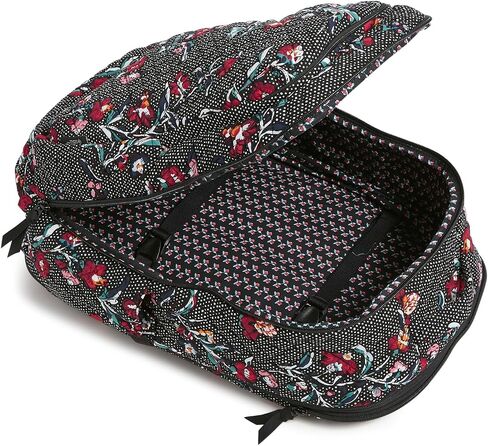Vera Bradley Women's, Cotton Large Travel Backpack Travel Bag, Perennials Noir Dot, One Size in Saudi Arabia