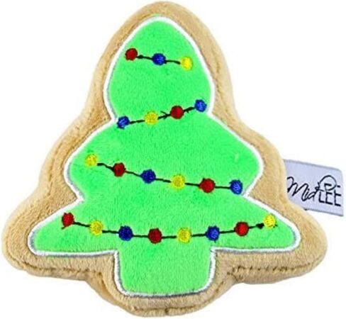 Midlee Christmas Sugar Cookie Plush Dog Toy (Christmas Tree, Large)- Squeaky Holiday Pet Gift Toy in Saudi Arabia