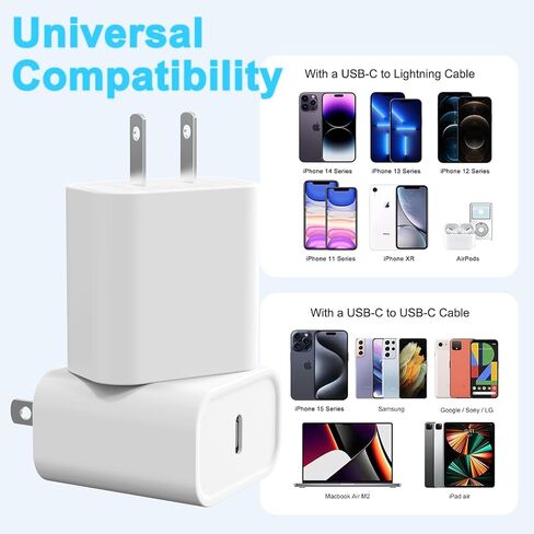 3 Pack USB C Charger Block, iGENJUN Phone 16 15 Charger Block 25W PD Power Adapter, USB C Wall Charger Compatible with Phone 16/16Pro/16Pro Max/16Plus/15/14/13/12,Xs/X, Pad, Galaxy and More in Saudi Arabia