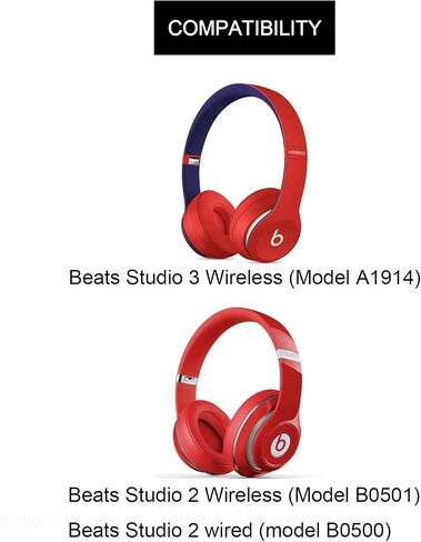 Studio 3 Inner Panel - Replacement Parts Compatible with Beats Studio 3/A1914 and Studio 2 Wireless/B0501 Headphones, Designed to Match The OEM Inner Earphone Shell Accessories (Matte Black) in Saudi Arabia