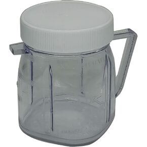 WUYAN 4937 Mini Blender Jar Accessory 1-Cup Mini Plastic Jars with lids Pack of 3 set,compatible with Classic Series Blender & OSTERIZER GALAXIE blender (3)