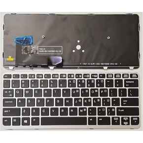 Laptop Replacement US Layout Backlit Keyboard for HP EliteBook 720 G1 720 G2 725 G2 820 G1 820 G2 Silver Frame（Without Pointer）