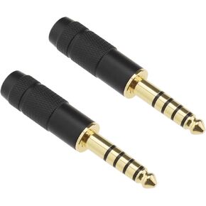 2pcs 4.4mm Audio Cable Connector 5 Pole Balanced Audio Cord Replacement Plug Audio Cable Welding Joint for Headphones Amplifiers Audio Equipment