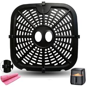 6.8QT Air Fryer Crisper Plate for Dreo Air Fryer Pro Max, Upgraded Air Fryer Grill Pan Plate Rack Crisper Tray Insert Grate Grid Shelf for Dreo 6.8QT Air Fryers, Nonstick, Dishwasher Safe