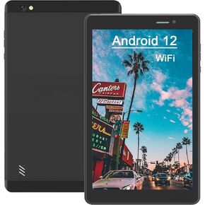 Android 12 Tablets 8 Inch, Unlocked Tablet,Octa-Core 1.6GHz Processor,1280x800 IPS HD Display Screen,3GB RAM,32GB Storage, WiFi,BT4.0,Type-C Port,128GB Expand,Black