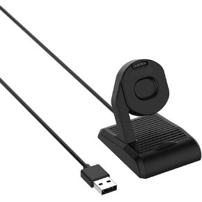 Charger Dock Compatible with Suunto 7, Portable Magnetic Replacement Charging Stand Adapter with USB Charging Cable Cord for Suunto 7 SmartWatch - Black (Black)