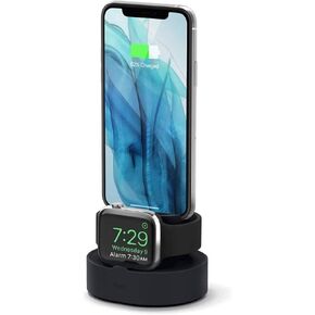 elago 2 in 1 Charging Station for Apple Products Compatible with AirPods 2/1, Apple Watch Series 10/9/8/7/6/5/4/3/2/1/SE, iPhone [Original Cables Required]