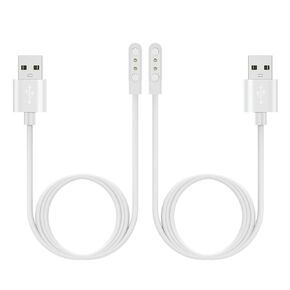 RuenTech Compatible with Togala P99/Jugeman P99/Motast P99/CASCHO P98/QCOQ P98 Smart Watch Charger, 3.3FT Replacement Charging Cable for P99 P98 Smart Watch Charger (Black&Black)