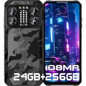 B2 Pro Rugged Smartphone Unlocked - 24GB+256GB, 6.78" FHD+ Screen, 108MP+32MP Camera Rugged Phones, 10000mAh Battery 30W Fast Charge Cellphone, 4G Dual SIM Android 13 Phone, IP68/IP69K/NFC/OTG