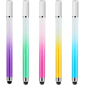 Stylus Pens for Touch Screens 5pcs Universal 2 in 1 Stylus Pen High Precision and Sensitivity for Pad, Phone, Smartphone and Tablets All Universal Touchscreen Devices