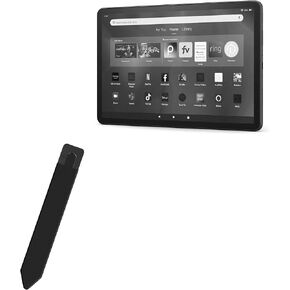 BoxWave Stylus Pouch Compatible with Amazon Fire Max 11 (2023, 13th Gen) - Stylus PortaPouch, Stylus Holder Carrier Portable Self-Adhesive - Jet Black
