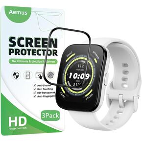 Screen Protector Compatible for Amazfit Bip 5 Smart Watch (3 Pack) 3D Full Coverage PMMA Protective Film