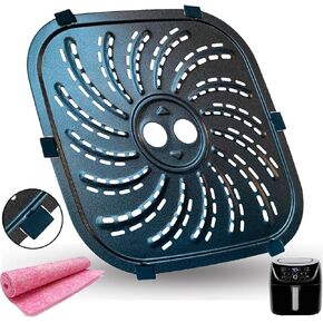 Air Fryer Rack for PowerXL Vortex Pro 8QT Air Fryer Plus, Upgraded Air Fryer Tray Grill Crisper Plate Pan Insert Grate Grid Shelf for 8QT PowerXL Air Fryer, Nonstick, Dishwasher Safe