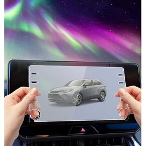 Tempered Glass Screen Protector Foil Compatible with 2022 2021 Toyota Venza XU80 LE/XLE 8 Inch Navigation Multimedia Display Touchscreen Cover Accessories Protective Film 9H Anti-Fingerprint