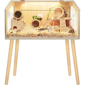 Hamster Cage with Legs, Guinea Pig Cages Chew Proof, Hamster House, Hamster Cages and Habitats, 48" L x 20" W x 47.6" H