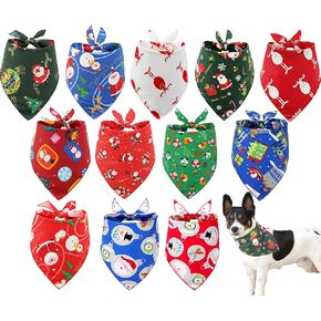 Christmas Dog Bandanas 12 Pack