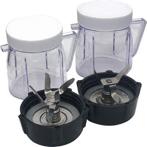 2pcs Replacement 6-Point Fusion Blade 4980,4961 Ice Crusher Blade with 4937 1-Cup Mini Jar, Compatible with Oster Heritage Blend blender, Classic Series, Precise Blend 6-cup,10-Speed Blender (4)