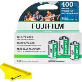Fujifilm Fujicolor 400 Color Negative Film 35mm Roll Film, 3x36, Multiple Packs (2 Pack - 6 Rolls)