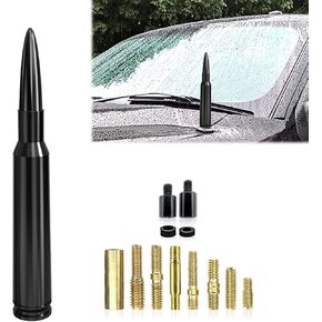 1 PC Car Bullet Antenna, 50 Cal Bullet Antenna, Antenna Topper Replacement, Heavy Duty Pickup Truck Accessories, Fit for GM Chevy Silverado 1500 2500 3500 HD GMC Sierra 1500 2500 3500 (Red) in Saudi Arabia