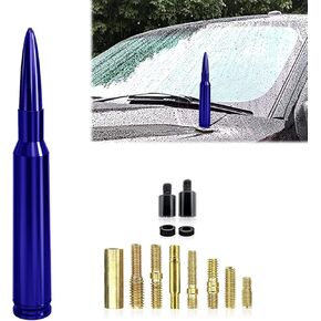 1 PC Car Bullet Antenna, 50 Cal Bullet Antenna, Antenna Topper Replacement, Heavy Duty Pickup Truck Accessories, Fit for GM Chevy Silverado 1500 2500 3500 HD GMC Sierra 1500 2500 3500 (Red)