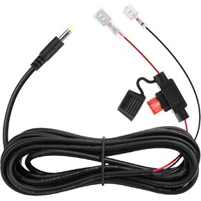 10FT Trail Camera Power Cord, 5.5x2.1mm DC External Power Cable with 2Amp Fuse, Compatible with Portable Power Banks, Solar Panels, Game & Doorbell Cameras and More