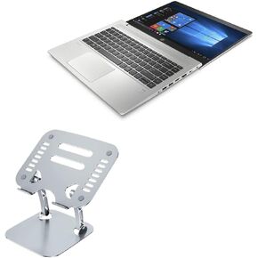 BoxWave Stand and Mount Compatible with HP ProBook 455R G6 - Executive VersaView Laptop Stand, Ergonomic Adjustable Metallic Laptop Stand - Metallic Silver