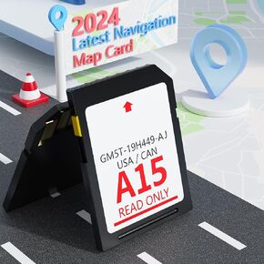 2024 Latest A15 Navigation SD Card Compatible with Ford/Lincoln Update USA and Canada Maps, New Map Updated A15- GM5T-19H449-AJ for Edge Explorer Escape Fiesta MKC MKZ MKX, Sync 2 Navigation System