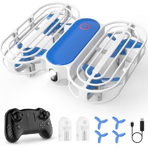 Drones for Kids, Drone with Altitude-Hold, 3D Flip, Circle Fly, Self-Rotation, Headless Mode, 3 Speed Modes, Palm Take-off, One-click Landing, Drone for Kids, Beginners, Indoor, Blue