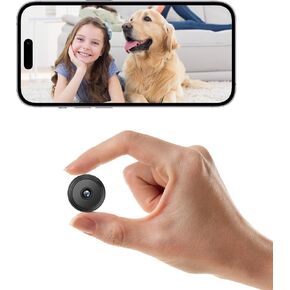 Hidden Camera for Home Security, Spy Camera, Mini Camera 1080P WiFi Wireless Camera for Pet/Baby, Indoor Security Camera, Surveillance Camera with Night Vision and AI Motion Detection