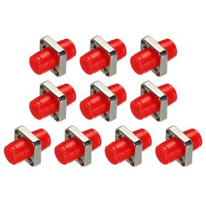 MECCANIXITY Fiber Optical Coupler FC to FC UPC Square Flange, Single Mode Simplex Adapter, FC-FC UPC, for Network Internet Connector, 10pcs