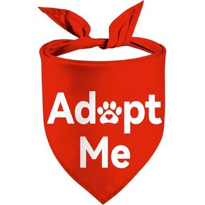 Adpot Me Dog Bandanas 1 حزمة، وشاح الكلب الأحمر للصبي والفتاة، والأوشحة الحيوانات الأليفة لعيد ميلاد صبي وفتاة عصابات للكلاب الصغيرة والمتوسطة الكبيرة (عيد ميلاد أحمر، حجم واحد)