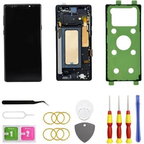 Galaxy Note9 LCD Display Screen Assembly Replacement for Samsung Galaxy Note9 Touch Digitizer Screen with Frame Toolkits SM-N960U N960F No Fingerprint (Lavender Purple)