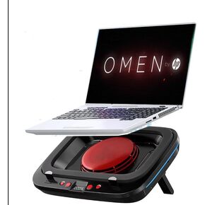 Gaming Laptop Cooling pad for HP Omen Envy Victus i7 18 17 16 15 inch Series Laptop, Laptop Cooler with Powerful Turbo Cooling Fan, 6 RGB Lights, Height Adjustable, Can Fast Cooling ﻿