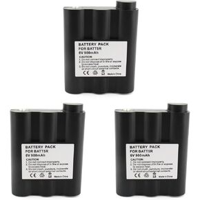 3PCS AVP7 BATT5R BATT-5R Ni-MH Battery 6V 900mAh Replacement for Radio GXT1000 GXT1050 GXT950 GXT850 GXT650 GXT550 GXT860 GXT760 GXT795 GXT991 GXT900 GXT600 GXT400 GXT444 LXT310