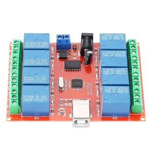 USB Relay,Relay Board,Relay Module,12V 8-Channel USB Controller Switch Relay Module for Intelligent Switch Control, Electrical Control, Industrial Control Equipment, Test Equipment Power Control