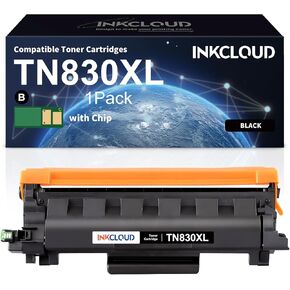 INKCLOUD TN830XL Black Toner Cartridge High Yield Replacement for Brother TN830 TN-830 TN830XL for HL-L2460DW DCP-L2640DW HL-L2405W HL-L2400D HL-L2480DW MFC-L2820DW MFC-L2820DWXL Broter Printer