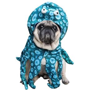 SEIS Dog Octopus Costume Funny Halloween Pet Hat Winter Cat Apparel Puppy Cap Clothes for Cats Small Medium Dogs French Bulldog Chihuahua (M (Neck 14.2"-17.3"/36-44cm))