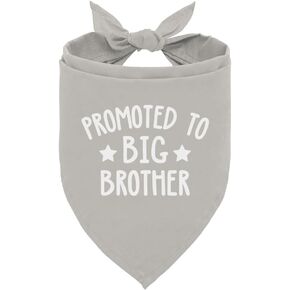 Promoted to Big Brother Dog Bandana, Dog Scarf Accessories, Triangle Scarf Bandanas Bibs, Dog Bandana Gift, Dog Bandana for Small Medium Dogs, Pet Scarf Gender Reveal Accessories (D127)