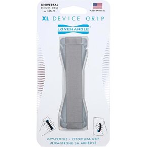 LOVEHANDLE Tablet/XL Grip for Most Tablets and Large Smartphones- Solid Silver