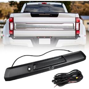 Tailgate Handle with Rear View Backup Camera Trunk Hatch Handle Camera Without Release Button Compatible with Ford F250 F350 F450 Super Duty 2017-2022 Replaces HC3Z-9943400-NA HC3Z-9943400-NB