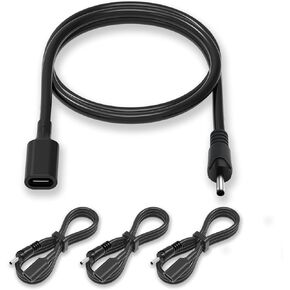USB C to DC 3.5mm x 1.35mm Adapter Cable, 1Ft PD 15W USB C to DC Adapter Cable Power Charging Cord for Webcam Router, IP Camera, Electric Toothbrush, LED Strip Light, 1Pack