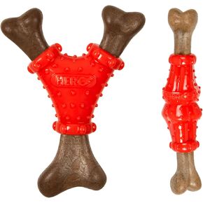 Hero Bonetics Noisy Joint Bone - Promotes Healthy Teeth, Gums and Mind - Wood Scented - for Small Dogs, 2 Pack