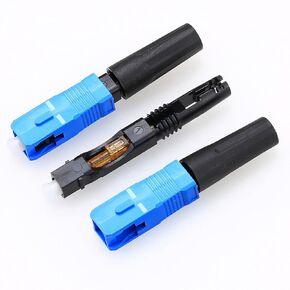 10pcs SC -UPC Tele Grade Optic Fiber Quick Connector Fast Connector Single Mode FTTH SC