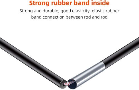 عمود خيمة VideoPUP، قضبان عمود خيمة للتخييم من الألياف الزجاجية، قضبان دعم للمأوى الشمسي في الهواء الطلق، مجموعتان 8 أقسام، تناسب خيمة 78 × 78 بوصة 3-4 أشخاص، طول العمود 157 بوصة in Kuwait