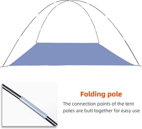 عمود خيمة VideoPUP، قضبان عمود خيمة للتخييم من الألياف الزجاجية، قضبان دعم للمأوى الشمسي في الهواء الطلق، مجموعتان 8 أقسام، تناسب خيمة 78 × 78 بوصة 3-4 أشخاص، طول العمود 157 بوصة in Kuwait