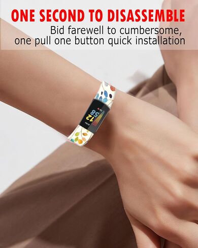 Compatible with Charge 6/Charge 5 WatchBands for Women Men,Elastic Adjustable Wristbands,Breathable Sport Band Soft Health Tracker in Saudi Arabia