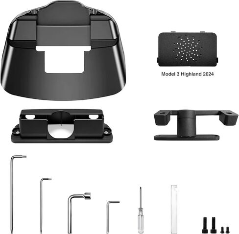 Screen Swivel Mount for Tesla Model Y 2019-2024 & Model 3 2017-2023 Left/Right 30° Up/Down 15° Rotating Four Directions Aluminium Alloy Tesla Screen Rotating Bracket in Saudi Arabia